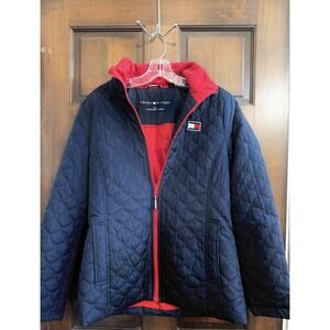 Tommy Hilfiger | Jacket Womens Navy Blue Full Zip Diamond Quilted- Size Small